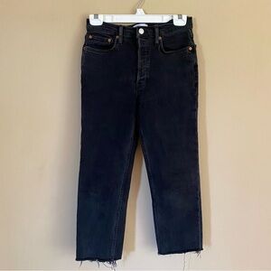 Re Done Originals Denim Cutoff Jeans Black Women’s size 26